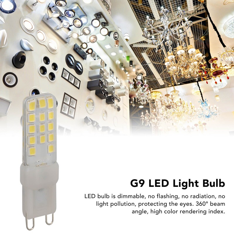 3Pcs G9 LED Light Bulb Dimmable Energy Saving Bi Pin