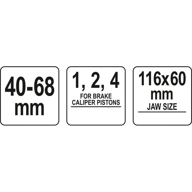 Yato Professional brake piston reset with ratchet function, 40-68 mm,