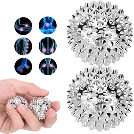 Health Magnetic Massage Ball Hand Acupuncture Ball Palm Massager Yoga Ball Hand Physical Good for Body Relief Pressure for Parents Health Care, 1 Pair