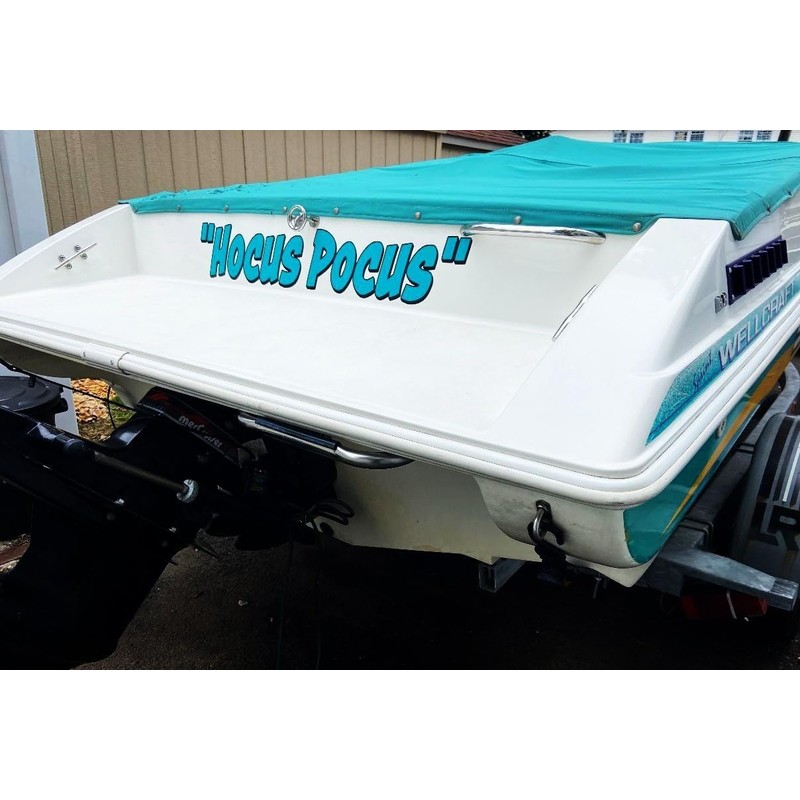 Boat Name Decal/Custom Hull Graphic/Premium Marine Vinyl Lettering CTDP (Short