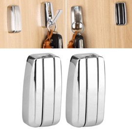 KIMISS 2Pcs Zinc Alloy Folding Hooks - for Motorhome RV Caravan Campervan Home - Heavy Duty Retractable Concealed Hook Foldable Hook Wall Mounted for Hanging Coat Jacket Towel Hats Keys, Silver