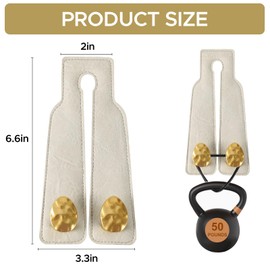 URIZZD 2PCS Leather Car Seat Hooks for Headrest, Vehicle Hanger Storage Organizer Universal for Handbag Purse, Car Accessories Gift (White-Gold)