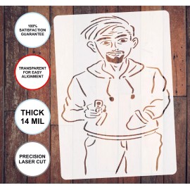 bad guy target stencil, reusable template, paint your own wood sign