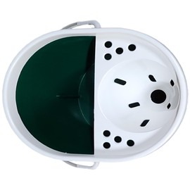 Plastic Mop Bucket with Wringer 12 Litre – Floor Bucket for Small Area Cleaning and General Mopping – Colour Coded Plastic - Green