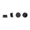 34mm Plastic End Caps, Black Round Tube Inserts, Pack of