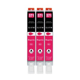 3 XL Printer Cartridges Compatible with CLI-571 M Magenta for Canon PIXMA MG5750 MG5751 MG5752 MG5753 MG6850 MG6853 MG7750 MG7753 TS5050 TS5053 TS5055 TS6050 TS6 052 TS8050 TS8053 TS9050 TS9055