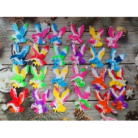 HOZKEAP 24 Packs Bulk Mini pop Fidget Keychain , Birthday for Boys and Girls Kids Party Favors Supplies and Classroom Student Prize