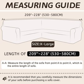 Arfntevss Velvet Sectional Couch Covers L Shape Stretch Sofa Cover Extra Corner Sectional Slipcover Set Magic Thick U Shaped Sofa Covers Living Room Soft Furniture Protector (White, X-Large)