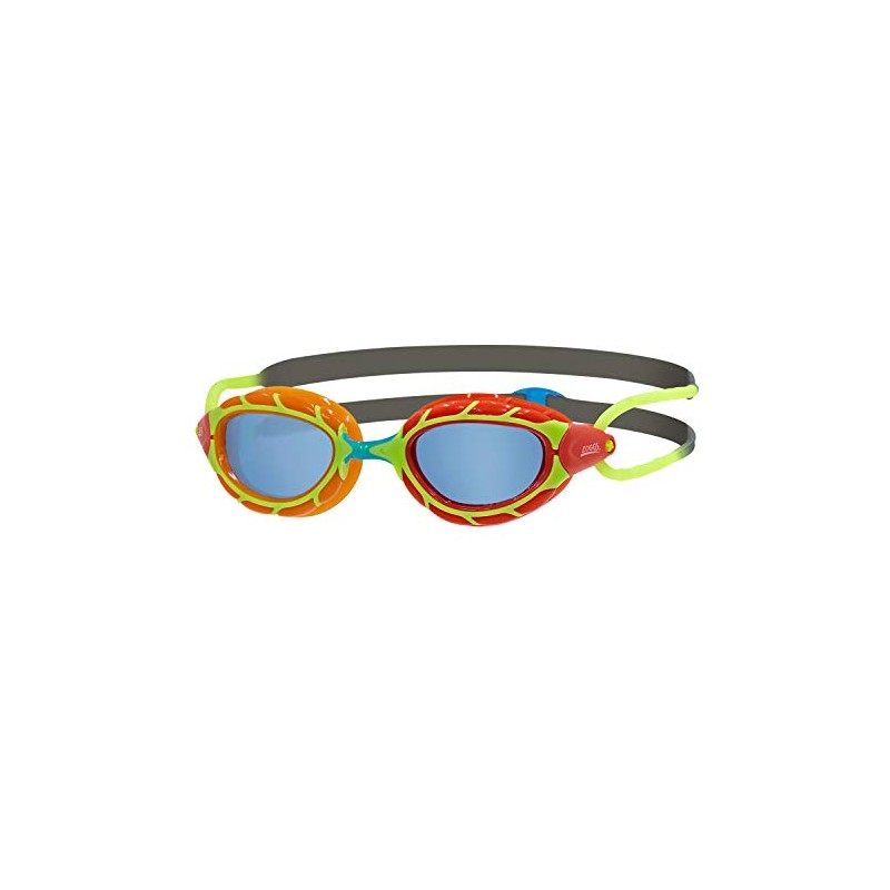 Zoggs Unisex Youth Predator Junior Swimming Goggles, Orange & Red/Grey