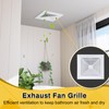Powrocket Bathroom Exhaust Fan Cover with Spring, 12" x 12"