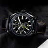 OCHSTIN Fashionable Leather Starp Watch Round Dial Display Quartz Wristwatch