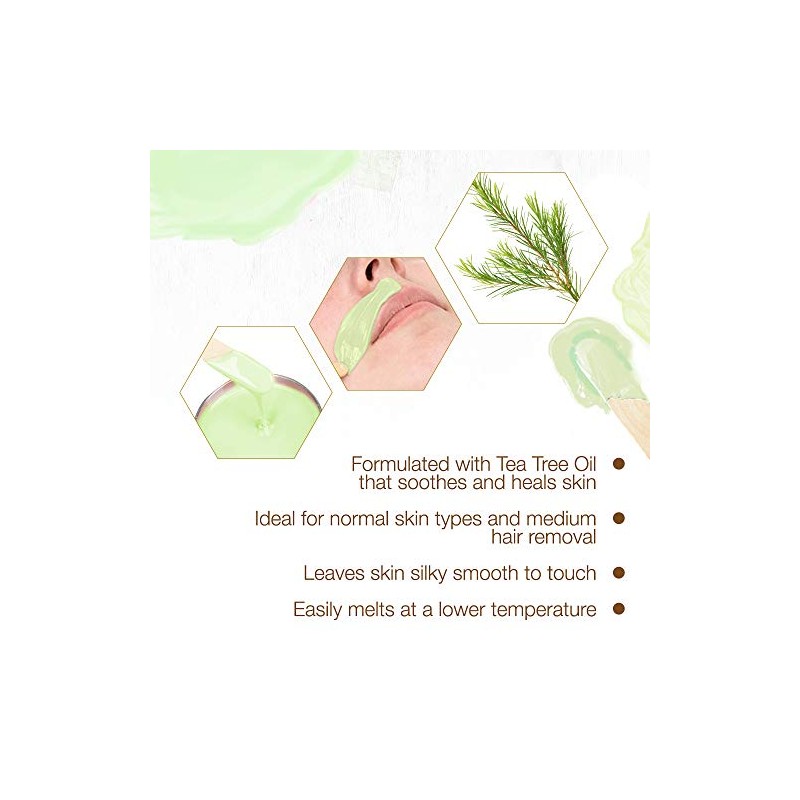 GiGi Tea Tree Creme Wax, 14 Ounce