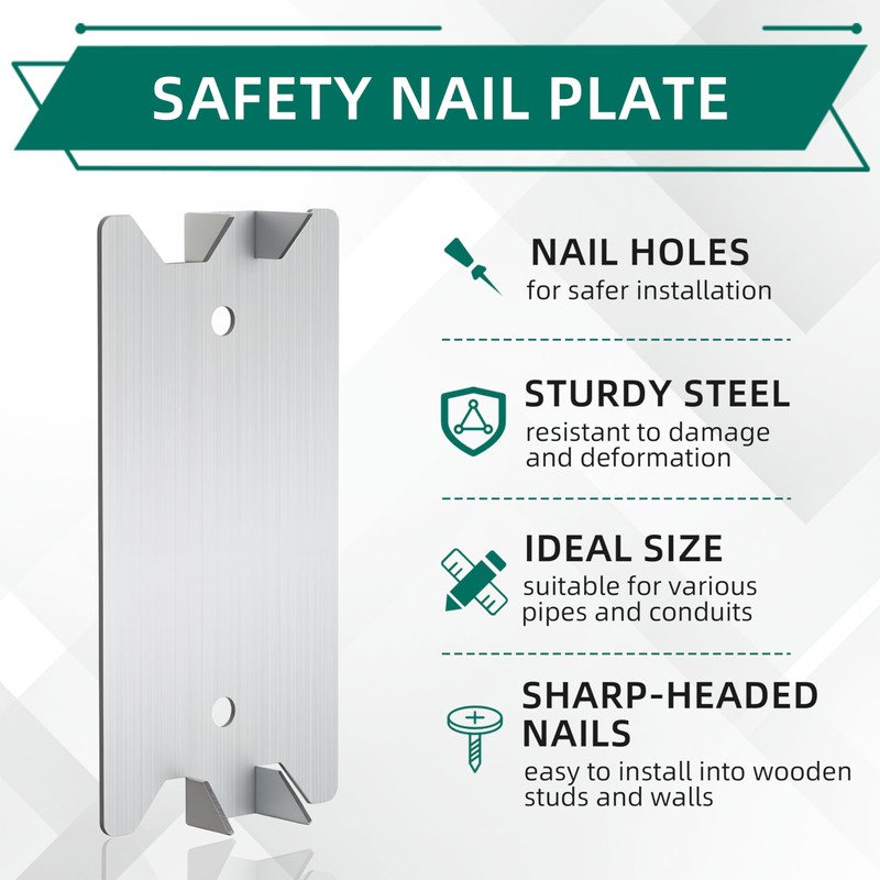 100 PCS Nail Plates for Wood Studs 1.5 x 3