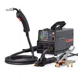 GZ GUOZHI 130A MIG Stick Welder 2-in-1 Gasless Flux Core IGBT Compact 110V w/LED