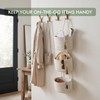 Wall Hanging Rope Baskets 3-Tier Boho Organizers (White & White,