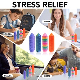 4-Pack Small ouchies Pain Fidget, Pain Stimulation Toys, Fidget Stimulation Decompression Toys, can Relieve Stress and Anxiety, Portable Decompression, can be Given as Gifts, Keychains