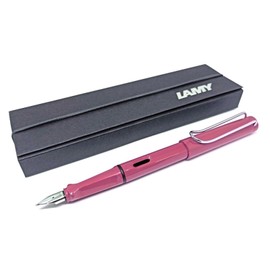Lamy Safari Pink Fountain pen + Engraving (Broad nib)