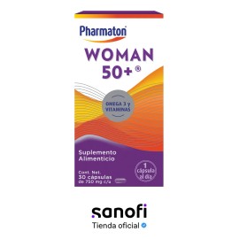 Pharmaton Woman 50 Suplemento Alimenticio para Mujer 30 Cpsulas de 750 mg. Con Hierro y Omega 3, Ayuda a Mejorar la Nutricin Diaria                   