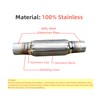 SUISFLXGRO Exhaust Flex Pipe 2"X8"/12" Universal Type 100% Stainless Steel