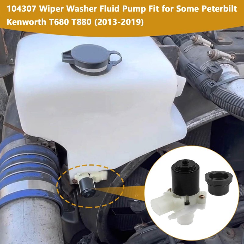 Earthtec Truck Windshield Wiper Washer Fluid Pump for Peterbilt 104307