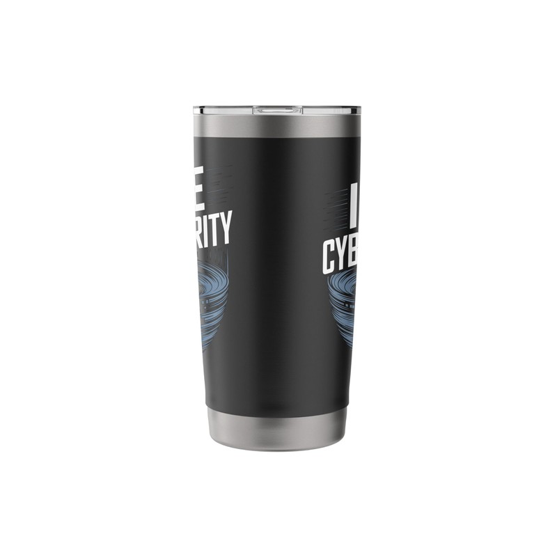 I Love Cybersecurity Tech Shield Stainless Steel Insulated Tumbler