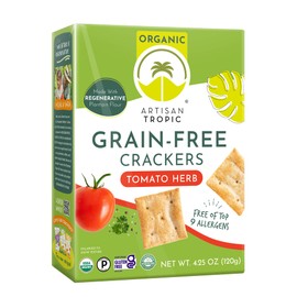 Artisan Tropic Tomato Herb Crackers, Gluten Free, Grain Free, 4.25 Ounces (Pack Of 6)