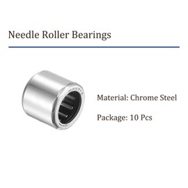 Kozelo 10pcs HF1216 Needle Roller Bearings - [12mm x 18mm x 16mm] One Way Clutch Bearing for Transmission Use, Chrome Steel Rollers