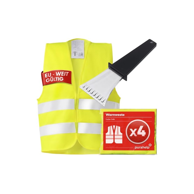 PURAHELP Set of 4 Car Safety Vests – Valid throughout