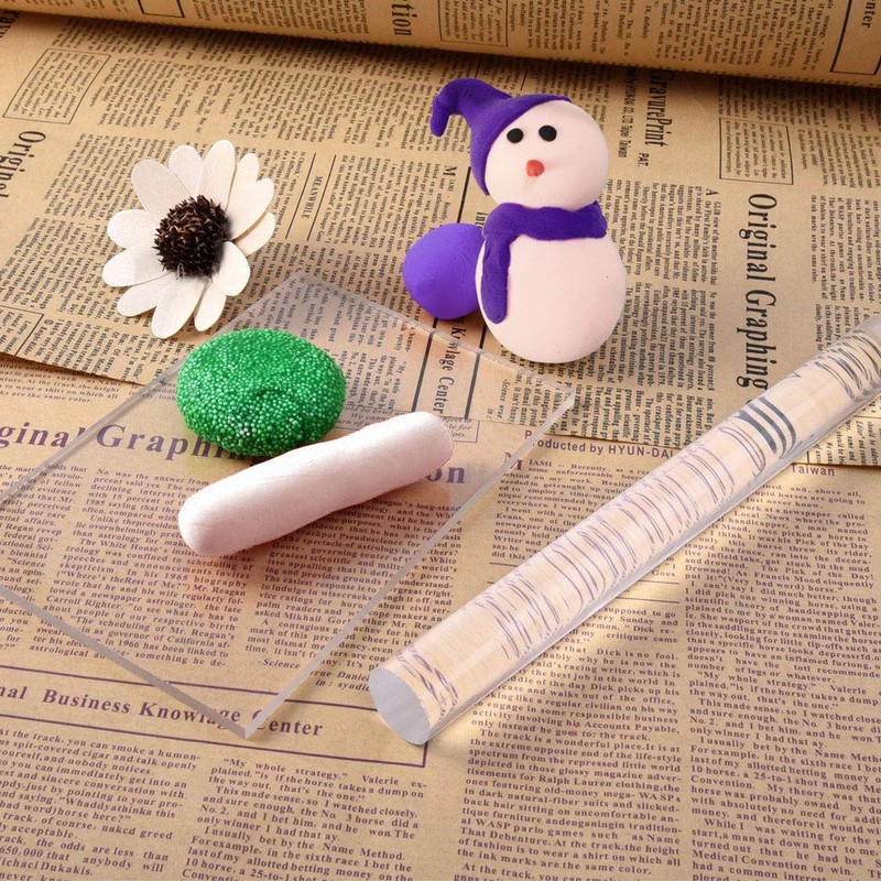 Acrylic Clay Roller with Acrylic Sheet Backing Board Assisted Shovel