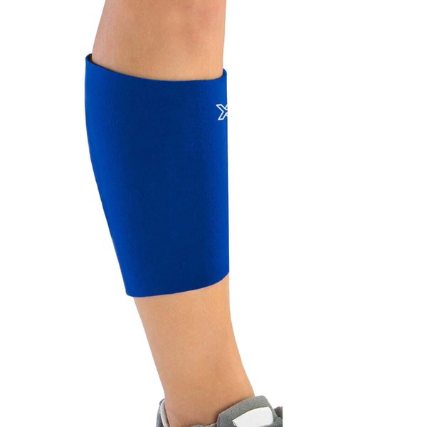 Body Helix Full Calf Support Brace for Calf Strain, Shin Splints, Tendonitis | Calf Injury Sleeve for Men and Women | HSA FSA Approved Calf Compression Shin Splint Sleeve (Royal Blue, Medium)