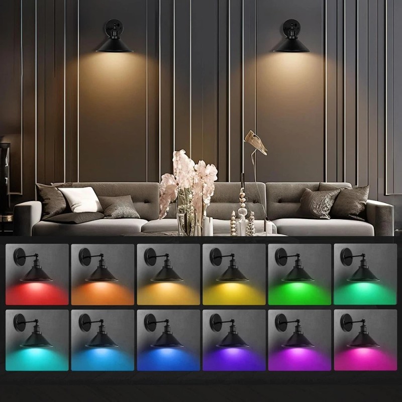 Battery Operated Wall Sconce, 2 Pack Dimmable Wireless LED Wall