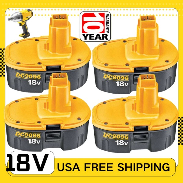For DeWALT 4PACK 18V For Dewalt 18 VOLT 6.0Ah DC9096