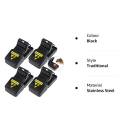 Uwenkjie Rat Traps - 4 x Large Heavy Duty Rat Traps That Kill Instantly - Reusable Mouse Trap,Reusable Rat,Mouse Rodent solution Uwenkjie.