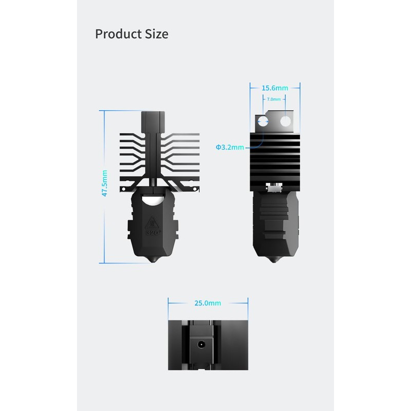 Phaetus New Conch Hotend M6 EndCoat Nozzle Detachable Perfect Fit