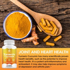 180 pastillas curcumina de cúrcuma con soporte articular extracto de hierbas BioPerine CoQ 10