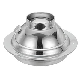 PATIKIL 6 Inch Adjustable Air Vent Stainless Steel Round Soffit Vent Air Ventilation Outlet Hood Ducting Hose Wall Ceiling Cover for Bathroom Kitchen Office