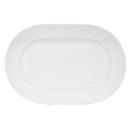 Fortessa Fortaluxe Superwhite Vitrified China Dinnerware, Cassia 12 5/8-Inch Oval Platter