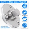 Stainless Steel Boat Drain Plug Kit Boat Plug Kit 1/2"