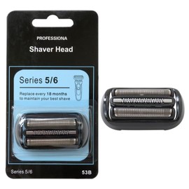 53B Black Series 5/6 Electric Shaver Head w/Plastic Sealed Packaging Replacement for B-raun 53B Series 50-R1000S Razor Head Mesh Shaver Foil Shaving Cutter Head