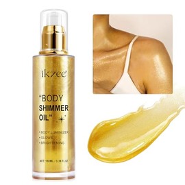 UCANBEMAKEUP- Aceite corporal iluminador 100 ml, hidratante de larga duración, iluminador corporal, iluminador facial, líquido resistente al agua