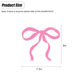 UHANBUT Cute Bow Car Sticker Decal, Vinyl Waterproof Automotive Window Stickers, Funny Die Cut Vehicle Bumper Decoration Decals for Women, Girl (B)