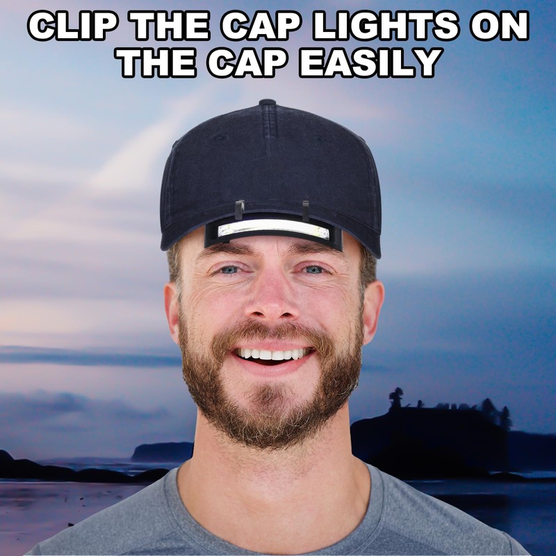 Hortsun 10 Pcs Hat Light Clip COB Cap Lights Clip