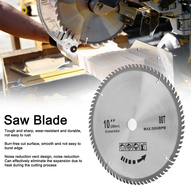 10 x 80T 254mm Circular Saw Blade Cutting Disc Woodworking