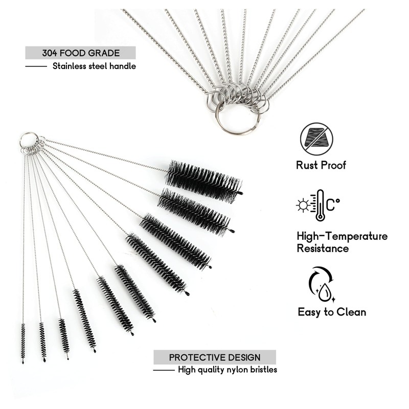 12 Pack Glass Tube Pipe Cleaner Brush Set, 17 Inch