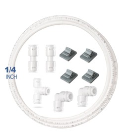 1/4" O.D RO Water Tubing（10FCS） 16 FT 1/4 Water Line With Well-Sealed adapter Quick Fittings Push To Connect 1/4 od water tubing
