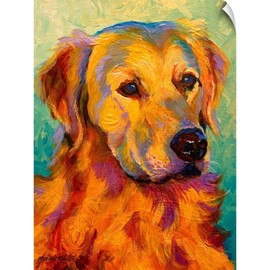 CANVAS ON DEMAND Golden Retriever Wall Decal, Dog Artwork