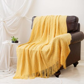 IOPDXZW Manta Tejida, 180 * 130 cm Mantas Decorativas, Frazada para Sala con Borlas, Esponjoso y Suave, Decoración del hogar para sofá, Camas, Dormitorios, Sala de Estar