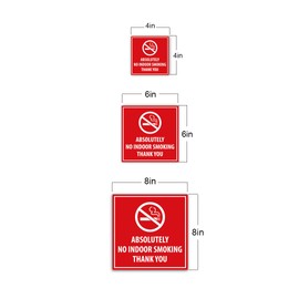 Signs ByLITA Square Absolutely No Indoor Smoking Thank You Sign(Blue) - Small