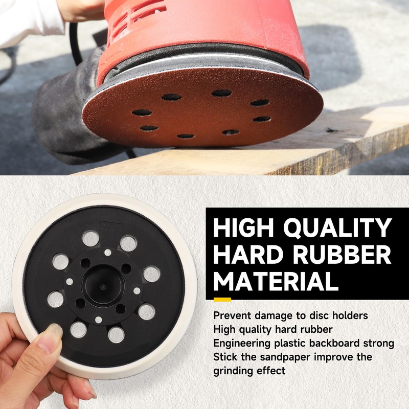 STEBRUAM 5 Inch 8 Hole Replacement Sander Backing Pad with