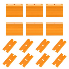 Aleric 200Pieces Plastic Razor Blades, Double Edged Plastic Blade for Scraper, Safety Razor Blades for Removing Labels, Stickers, Cleaning Glass Window, Replacement Scraper Blades